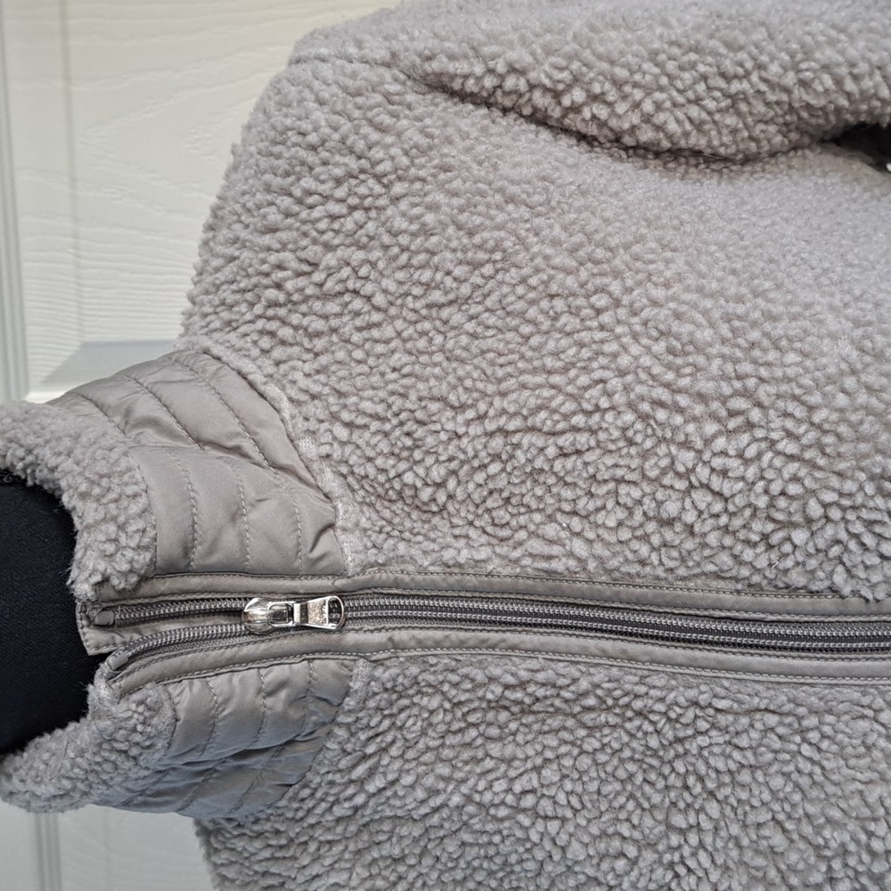 L-RL Lauren Active Gray Full Zip Outerwear Pockets Fitted Shepa Jacket Coat - Picture 2 of 13
